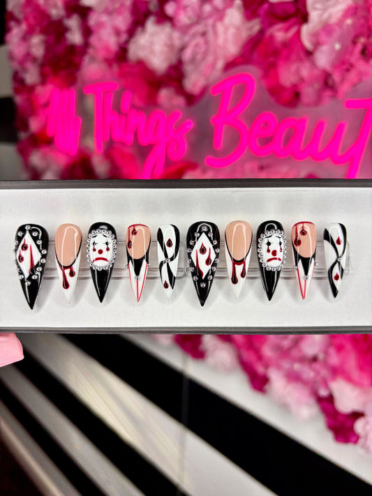 Halloween Nails, Medium Length Stiletto Nails,