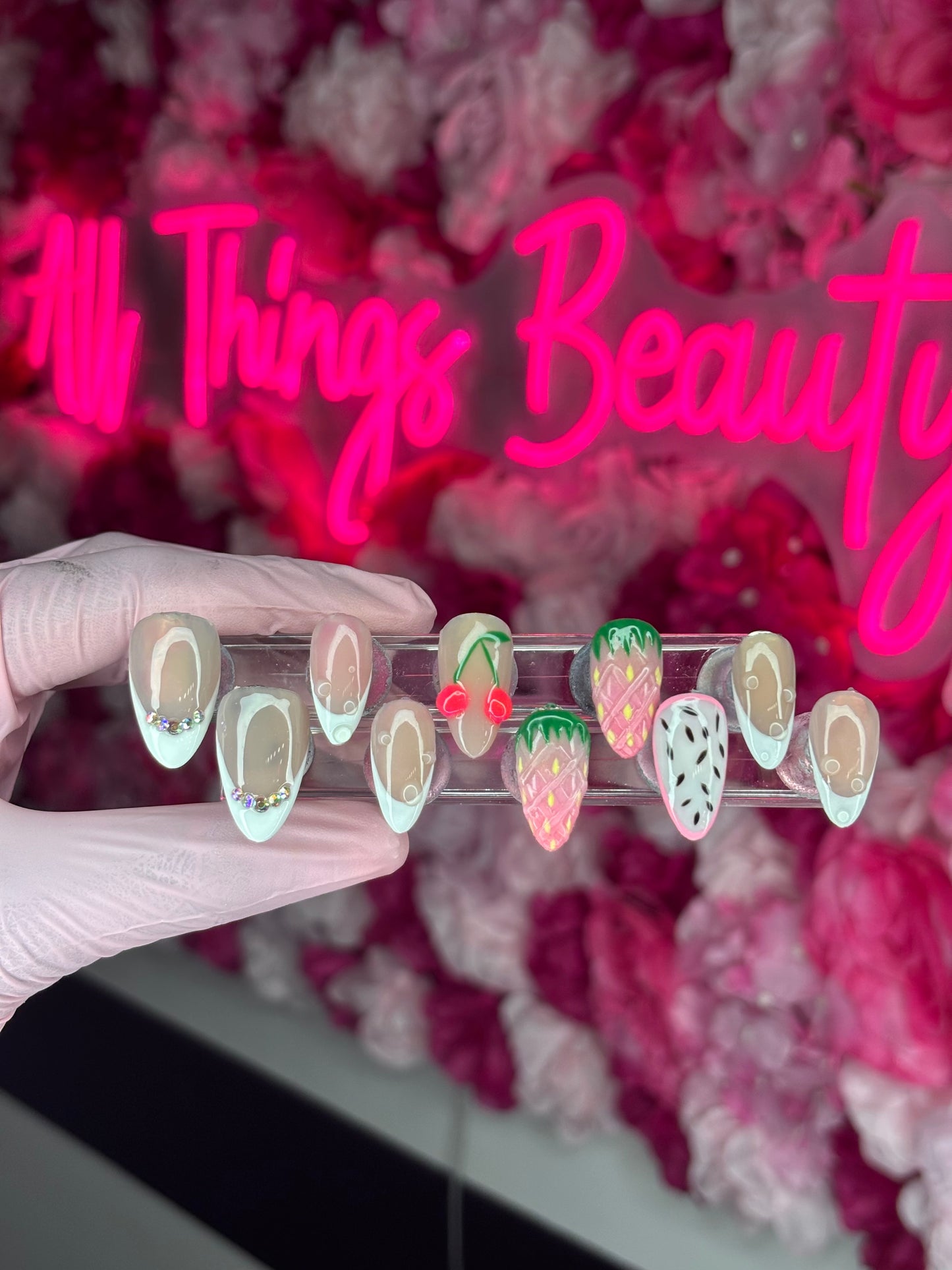 Fruit Almond Nails, Short Almond Nails