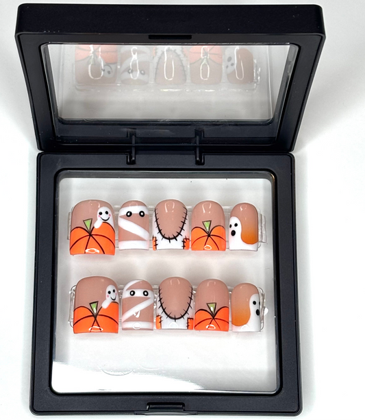 Halloween Short Square Nails